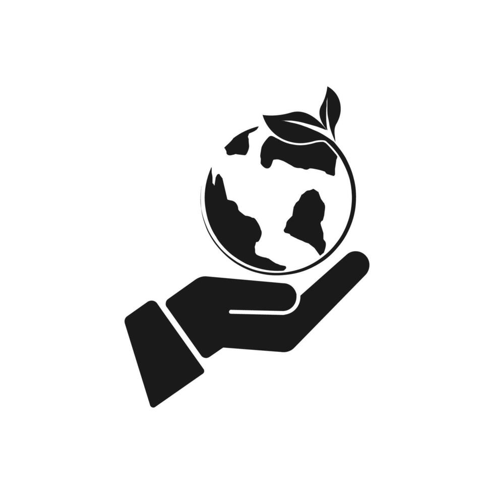 Eco friendly icon environmental sustainability simple symbol vector